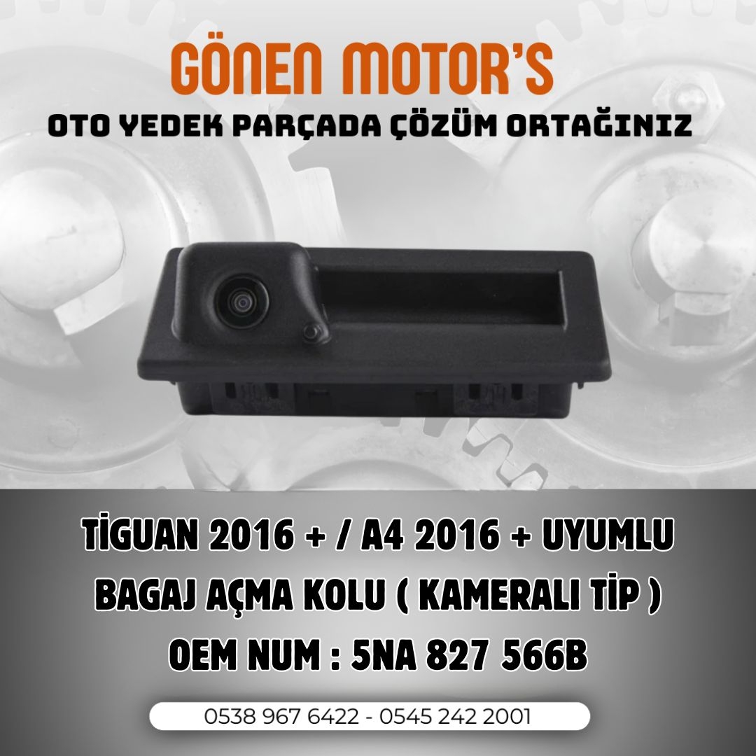 185 - 5N0 864 259 Bagaj Açma Kolu (Kameralı Tip) | VW Tiguan – Golf – Passat Uyumlu